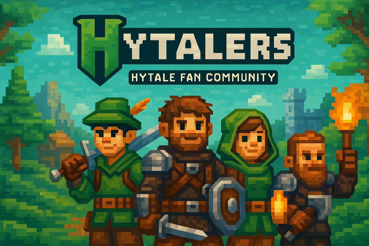 Illustration representing Hytalers, the Hytale community